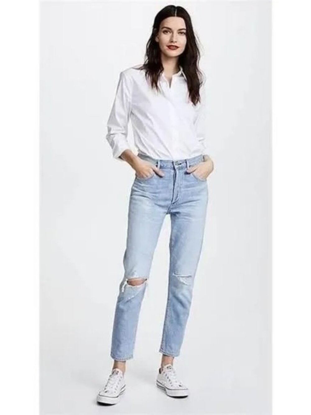 Citizens of Humanity Liya High Rise Distressed Crop Jeans 24